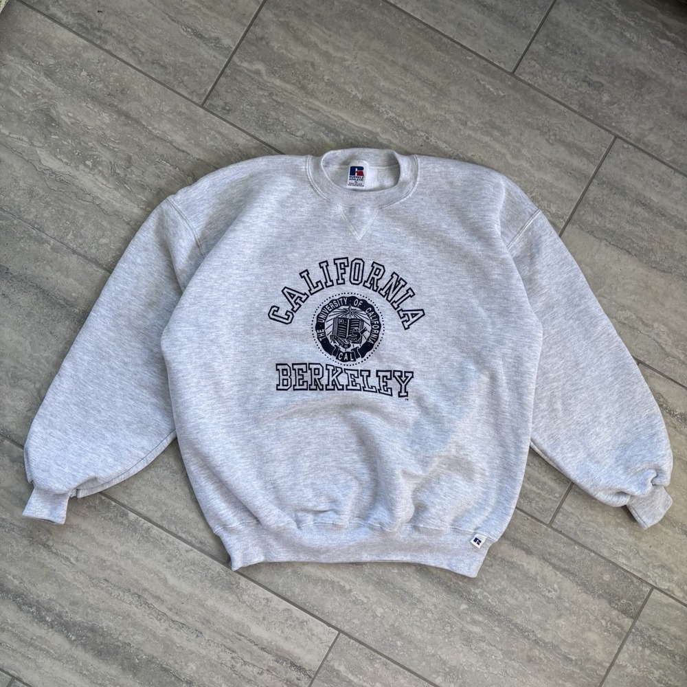 VINTAGE RUSSEL ATHLETIC UC BERKELEY UCB‎ SWEATSHIRT 1990S XL MADE IN USA